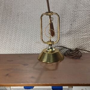 VTG Brass Piano Banker Lamp Desk Light Music Treble Clef Adjusts Musician Works